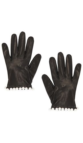 Short Leather Gloves With Pearls in . Size 7, 7.5 - MANOKHI - Modalova