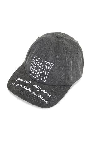 Chance 6 Panel Velcro Back Cap in - Obey - Modalova