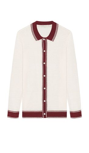 Cotton Linen Long Sleeve Sweater Polo in . Size M, S - onia - Modalova