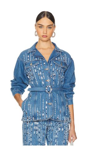 BLOUSON HAND-BEADED DENIM in . Size S, XS - PatBO - Modalova