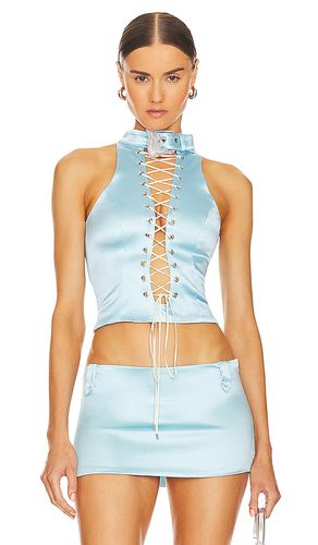 Phoebe Top Duchess Satin Lace Up Buckle Top in . Size M, S - Poster Girl - Modalova