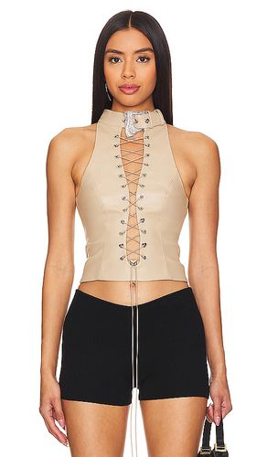 Phoebe Faux Leather Top in . Size M, S - Poster Girl - Modalova