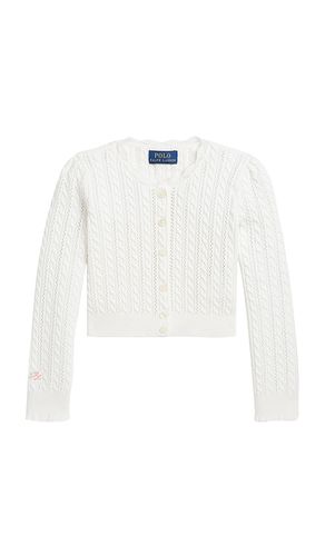 Kids Pointelle Mini Cable Knit Cardigan in . Size 3, 4, 5, 6 - Polo Ralph Lauren - Modalova