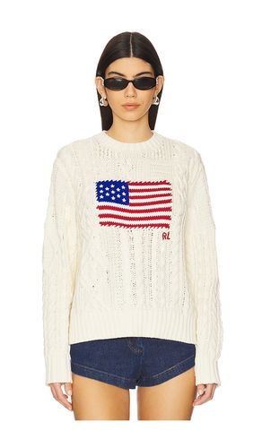 Aran-knit Flag Cotton Sweater in . Size M, S, XL, XS - Polo Ralph Lauren - Modalova