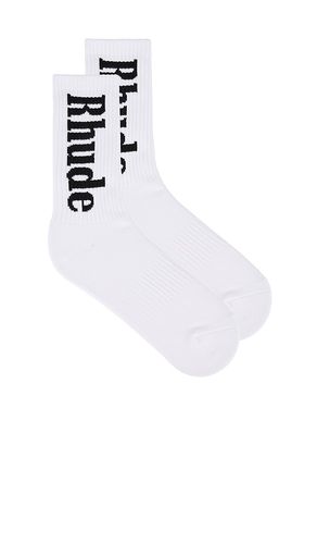 Rhude CHAUSSETTES SCRIPT in White - Rhude - Modalova