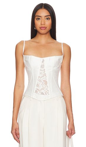 Linen And Lace Bustier Top in . Size 38/M, 42/XL - Rozie Corsets - Modalova