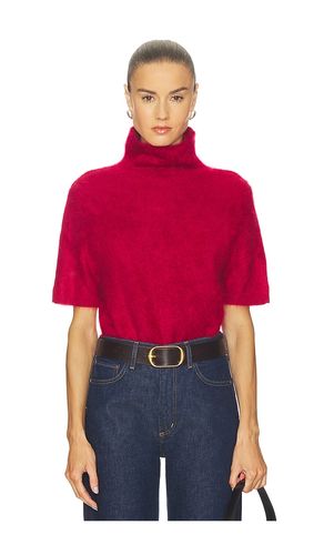 COL ROULÉ MANCHES COURTES EN MAILLE BROSSÉE en . Taille S. Also en XS, M - Soft Goat - Modalova