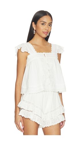 Eliza Solid Flutter Sleeveles Top en . Taille S. Also en - Sea - Modalova