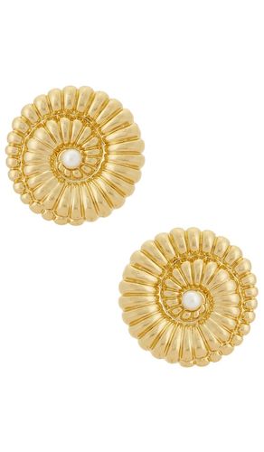 BOUCLES D'OREILLES GOLD PEARL SHELL EARRINGS en - self-portrait - Modalova
