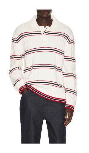 Stripe Cable Knit Polo en . Taille M. Also en L - Tommy Jeans - Modalova