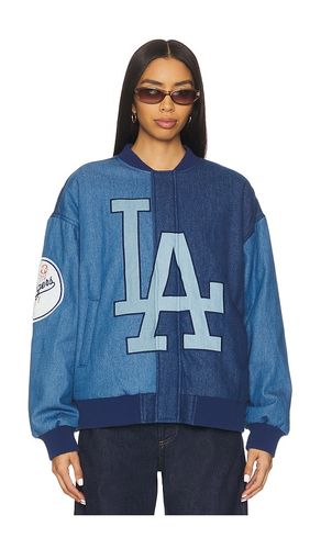 X REVOLVE Dodgers Denim Logo Bomber en . Taille M. Also en L - Terez - Modalova
