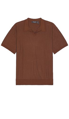 Short Sleeve Pattern Knit Polo in . Size L, S, XL/1X, XS - WAO - Modalova