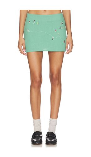 JUPE-SHORT GOLF SCENE LINEN en . Taille S. Also en M - Yellow The Label - Modalova
