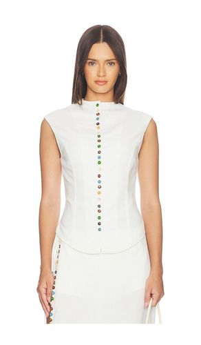 Quinn Linen Top en . Taille S. Also en - Yellow The Label - Modalova