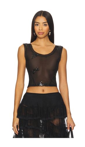 Floral Sequin Mesh Top en . Taille S. Also en M, L - Yuhan Wang - Modalova