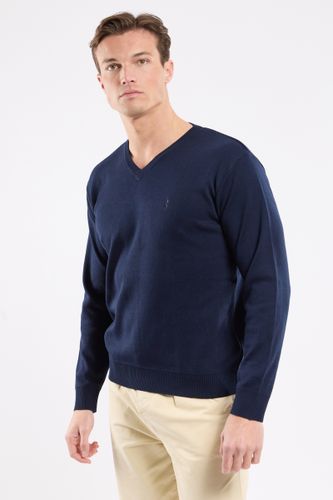 Pull col V - coton - BERAC - Modalova