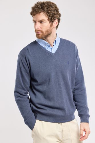 Pull col V - coton - BERAC - Modalova