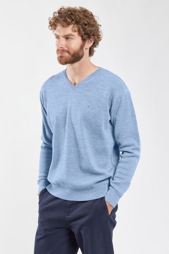 Pull col V - laine mérinos et acrylique - BERAC - Modalova