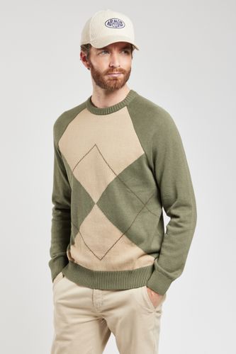 Pull jacquard - coton et laine - BERAC - Modalova