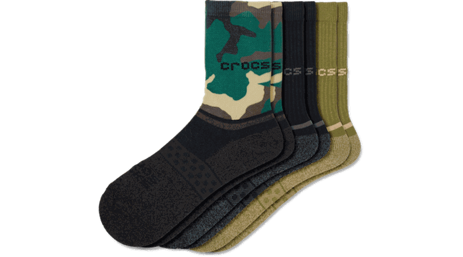 Crocs Socks Kid Crew Evergreen 3-Packs Chaussures Enfants / S - Crocs FR Feed New - Modalova