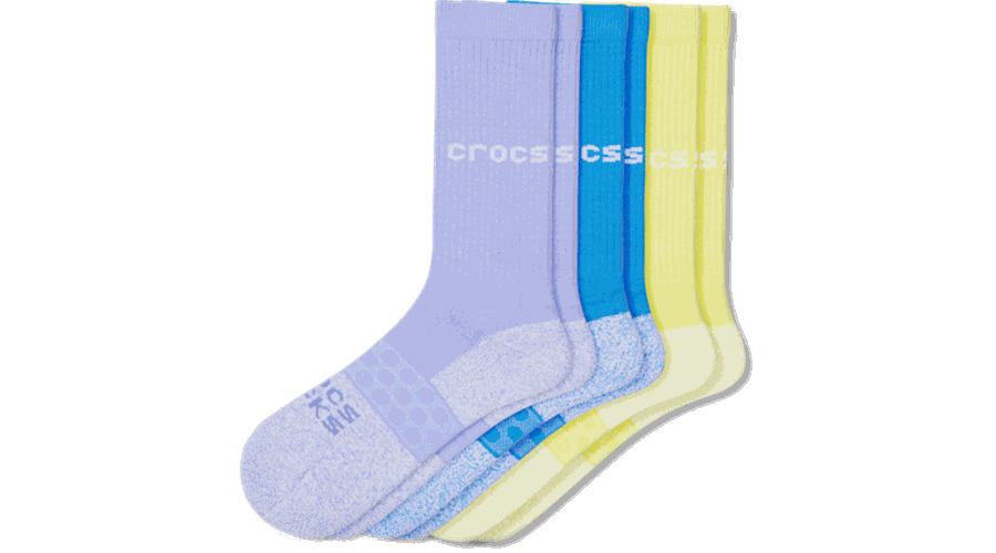 Crocs Socks Adult Twisted Yarn Crew Solid 3-Pack Chaussures Unisex / S - Crocs FR Feed New - Modalova