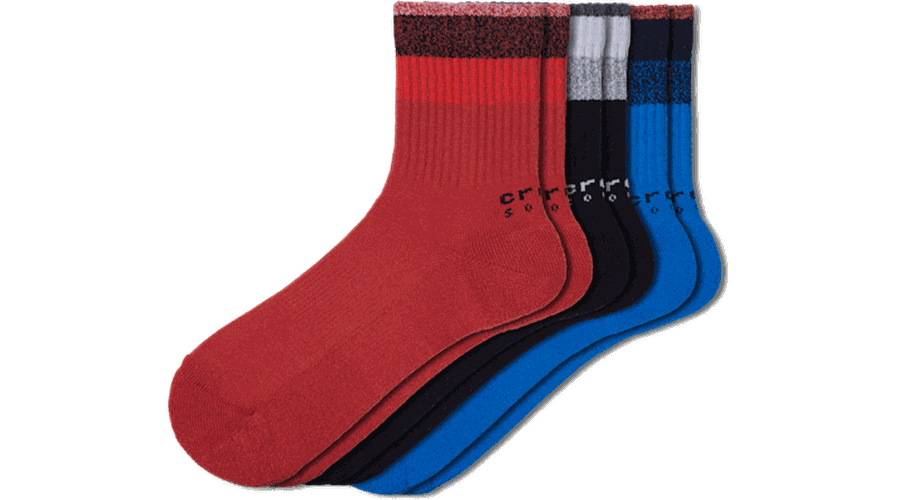 Socks Stripe Ankle 3-Pack BCb/Ppr Chaussures Unisex / L-XL - Crocs - Modalova