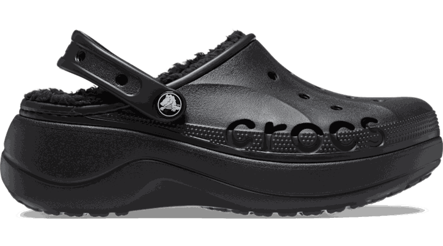 Baya Platform Lined Sabots s Black 34 - Crocs - Modalova