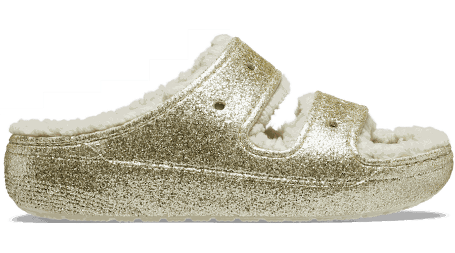 Crocs Classic Cozzzy Glitter II Sandales Unisex Stucco 36 - Crocs FR Feed New - Modalova