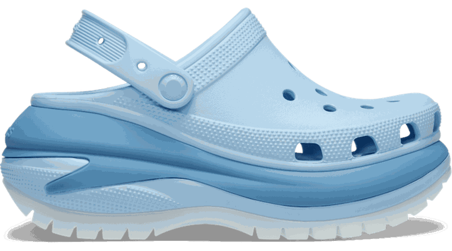 Mega Crush Matte Sabots Unisex Blue Calcite 36 - Crocs - Modalova