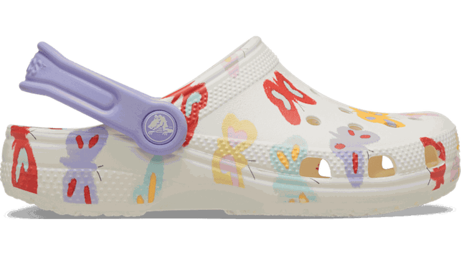 Toddler Classic Butterfly Graphic Sabots Enfants Chalk 19 - Crocs - Modalova