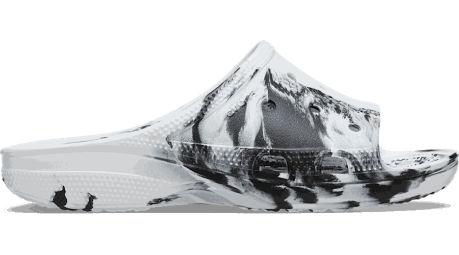 Crocs Classic Marbled Icon Slides s Black / White 39 - Crocs FR Feed New - Modalova