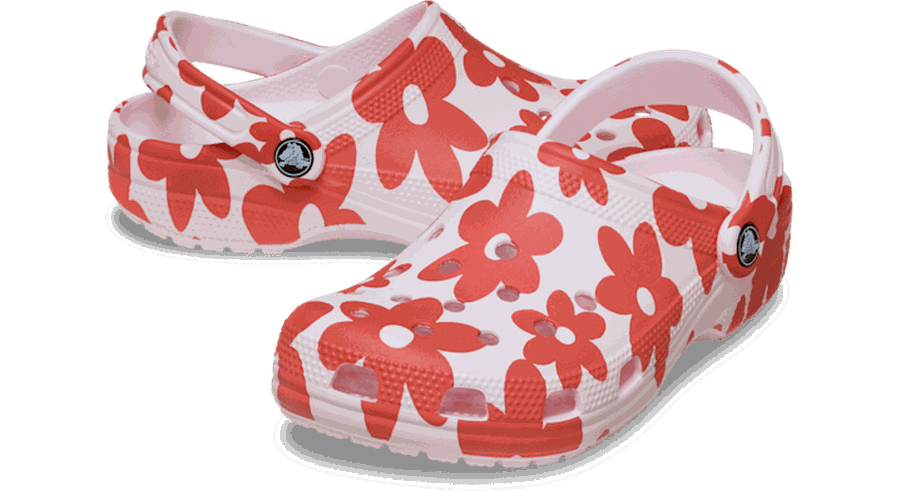 Classic Pop Petals Sabots Unisex Bubble Ice/Multi 34 - Crocs - Modalova