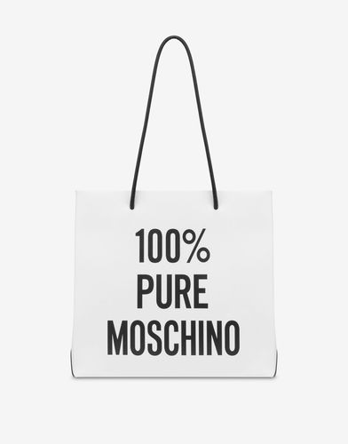 Cabas En Cuir De Veau 100% Pure - Moschino - Modalova