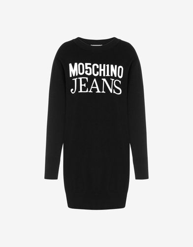 Robe En Maille Jacquard Logo - Moschino Jeans - Modalova