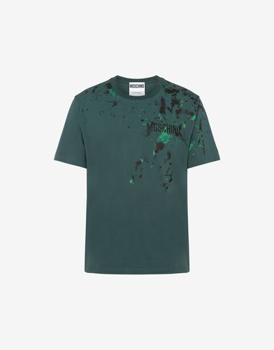 T-shirt En Jersey Stretch Painted Effect - Moschino - Modalova