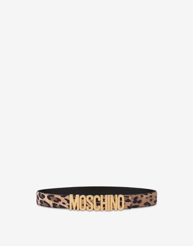 Ceinture En Daim Leopard - Moschino - Modalova