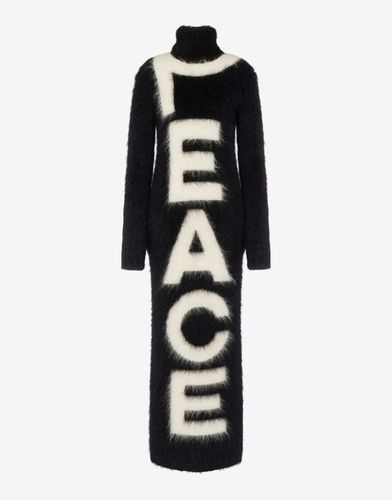 Robe En Mohair Brossé Peace - Moschino - Modalova