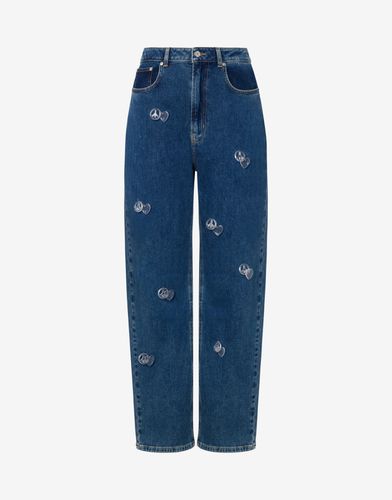 Pantalon Symbols Charms - Moschino Jeans - Modalova