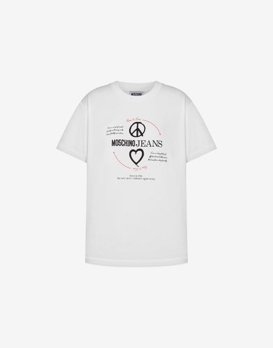 T-shirt Peace & Love - Moschino Jeans - Modalova