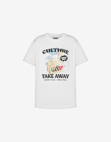 T-shirt Culture Take Away - Moschino Jeans - Modalova