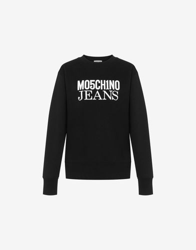 Baumwollsweatshirt Mit Logo Print - Moschino Jeans - Modalova