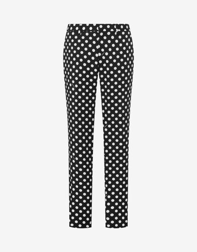 Pantalon En Tencel Et Coton Allover Polka Dots - Moschino - Modalova