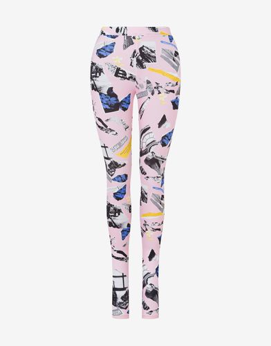 Leggings En Lycra Punk Print - Moschino Jeans - Modalova