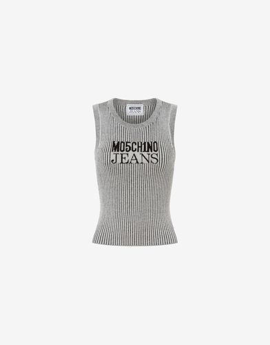 Top En Maille Lurex Avec Logo - Moschino Jeans - Modalova