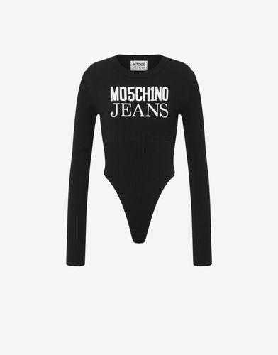 Body En Viscose Stretch Avec Logo - Moschino Jeans - Modalova