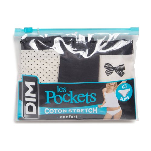 Lot de 3 boxers fantaisie en coton POCKET - DIM - Modalova