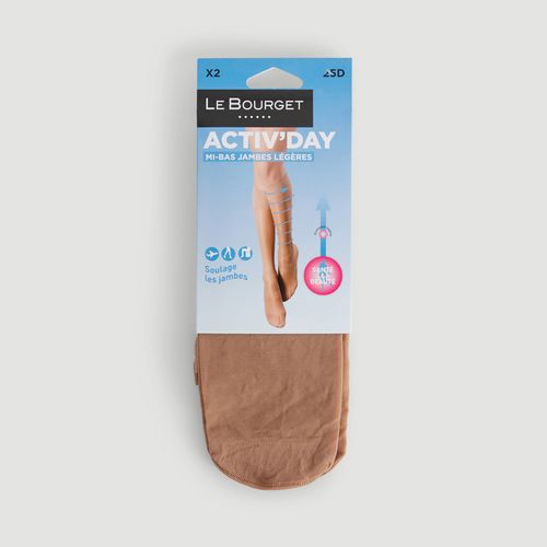Lot de 2 paires de mi bas jambes légères - LE BOURGET - Modalova