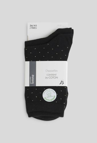 Lot x2 chaussettes à pois - MONOPRIX FEMME - Modalova