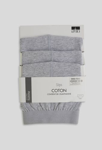 Lot de 3 slips en coton BIO, certifié OEKO-TEX - MONOPRIX - Modalova