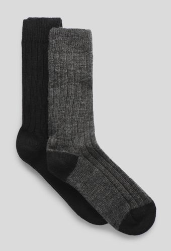 Lot de 2 paires de chaussettes à cotes en laine - MONOPRIX - Modalova